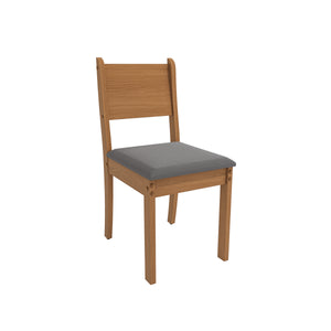 Juego Comedor Kappesberg 1.2m con 4 Sillas Cora Canela/Gris
