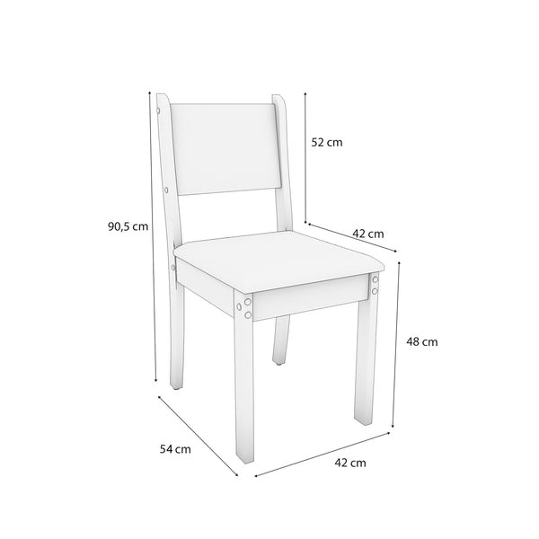 Juego Comedor Kappesberg 1.6m con 4 Sillas Cora Canela/Beige