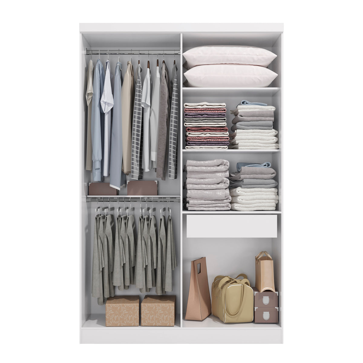 Ropero Closet Individual Kappesberg 4 Puertas 1 Cajón Blanco