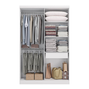 Ropero Closet Individual Kappesberg 4 Puertas 1 Cajón Blanco