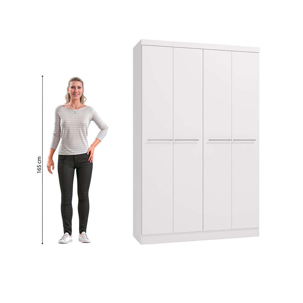 Ropero Closet Individual Kappesberg 4 Puertas 1 Cajón Blanco