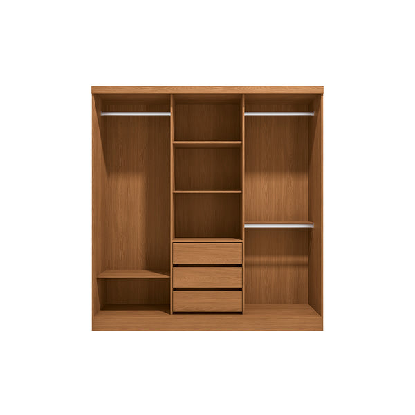 Ropero Closet Matrimonial Kappesberg 3 Puertas Canela