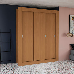 Ropero Closet Matrimonial Kappesberg 3 Puertas Canela