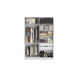 Ropero Closet Matrimonial Kappesberg 4 Puertas Blanco/Marrón