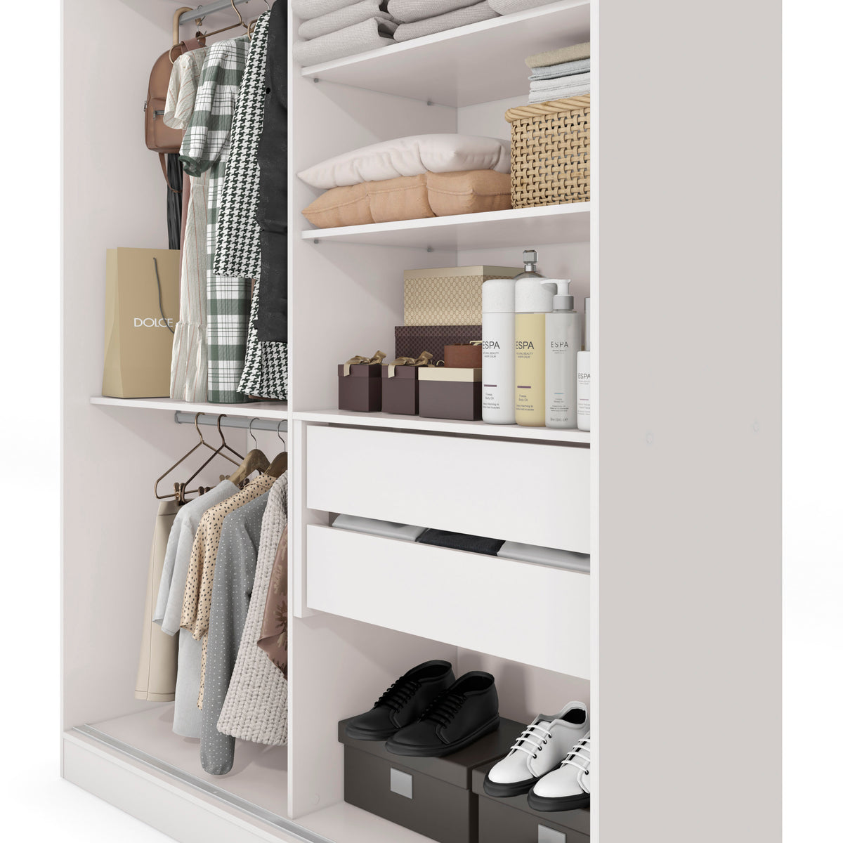 Ropero Closet Matrimonial Kappesberg 2 Puertas Blanco