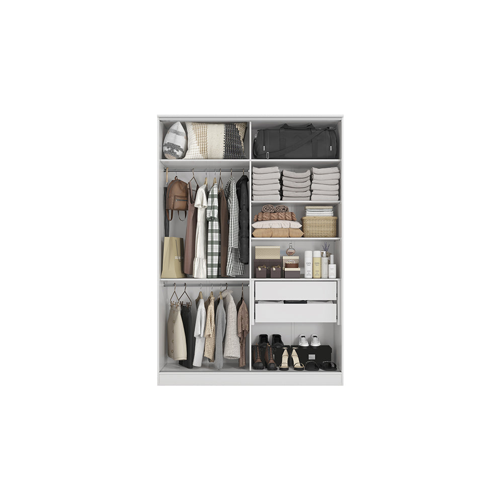 Ropero Closet Matrimonial Kappesberg 2 Puertas Blanco/Marrón