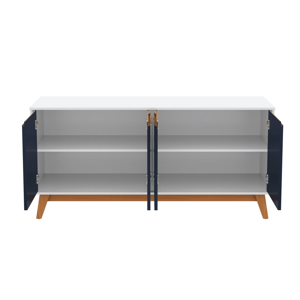 Aparador Bufetero Kappesberg 156cm 4 Puertas Blanco/Azul