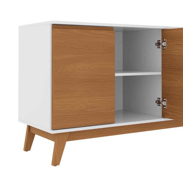 Aparador Bufetero Kappesberg 156cm 4 Puertas Blanco/Canela