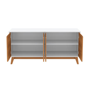 Aparador Bufetero Kappesberg 156cm 4 Puertas Blanco/Canela