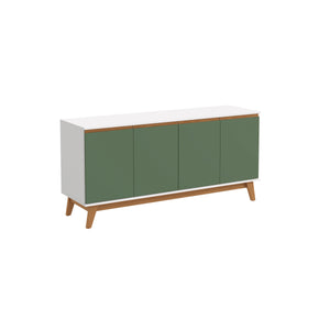 Aparador Bufetero Kappesberg 156cm 4 Puertas Blanco/Verde