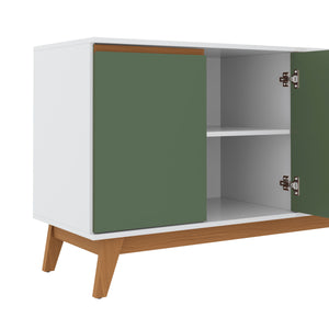 Aparador Bufetero Kappesberg 156cm 4 Puertas Blanco/Verde