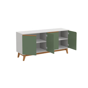 Aparador Bufetero Kappesberg 156cm 4 Puertas Blanco/Verde