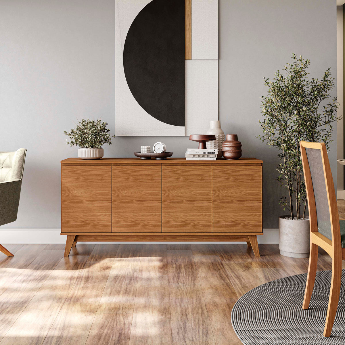 Aparador Bufetero Kappesberg 156cm 4 Puertas Canela