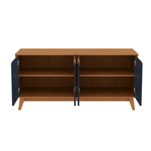 Aparador Bufetero Kappesberg 156cm 4 Puertas Canela/Azul