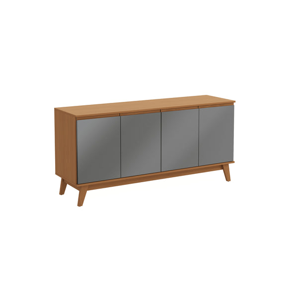 Aparador Bufetero Kappesberg 156cm 4 Puertas Canela/Gris
