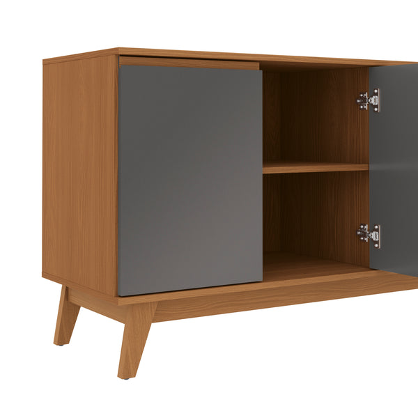 Aparador Bufetero Kappesberg 156cm 4 Puertas Canela/Gris