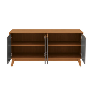 Aparador Bufetero Kappesberg 156cm 4 Puertas Canela/Gris
