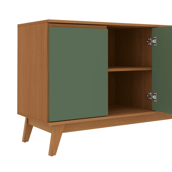 Aparador Bufetero Kappesberg 156cm 4 Puertas Canela/Verde