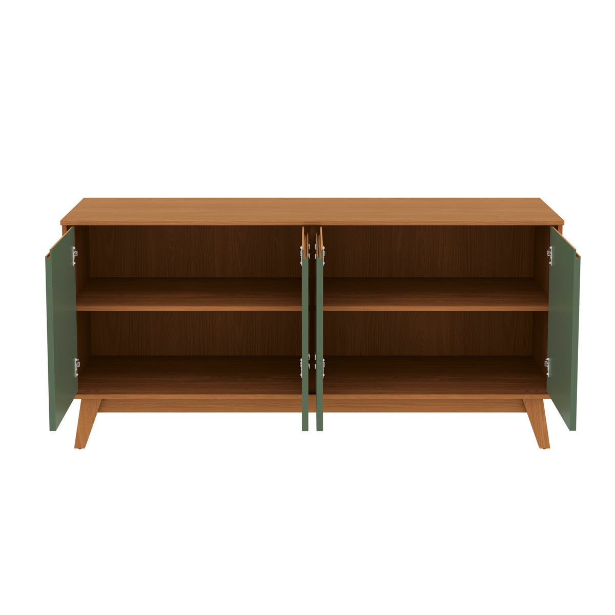 Aparador Bufetero Kappesberg 156cm 4 Puertas Canela/Verde