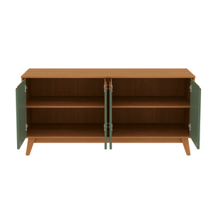 Aparador Bufetero Kappesberg 156cm 4 Puertas Canela/Verde