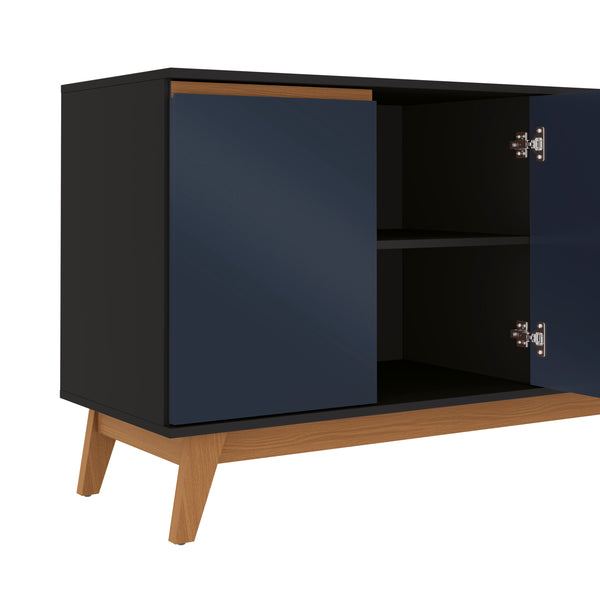 Aparador Vajillero Kappesberg 156cm 4 Puertas Negro/Azul