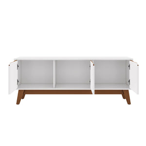 Mueble TV 55" Kappesberg 136cm con 3 Puertas Blanco