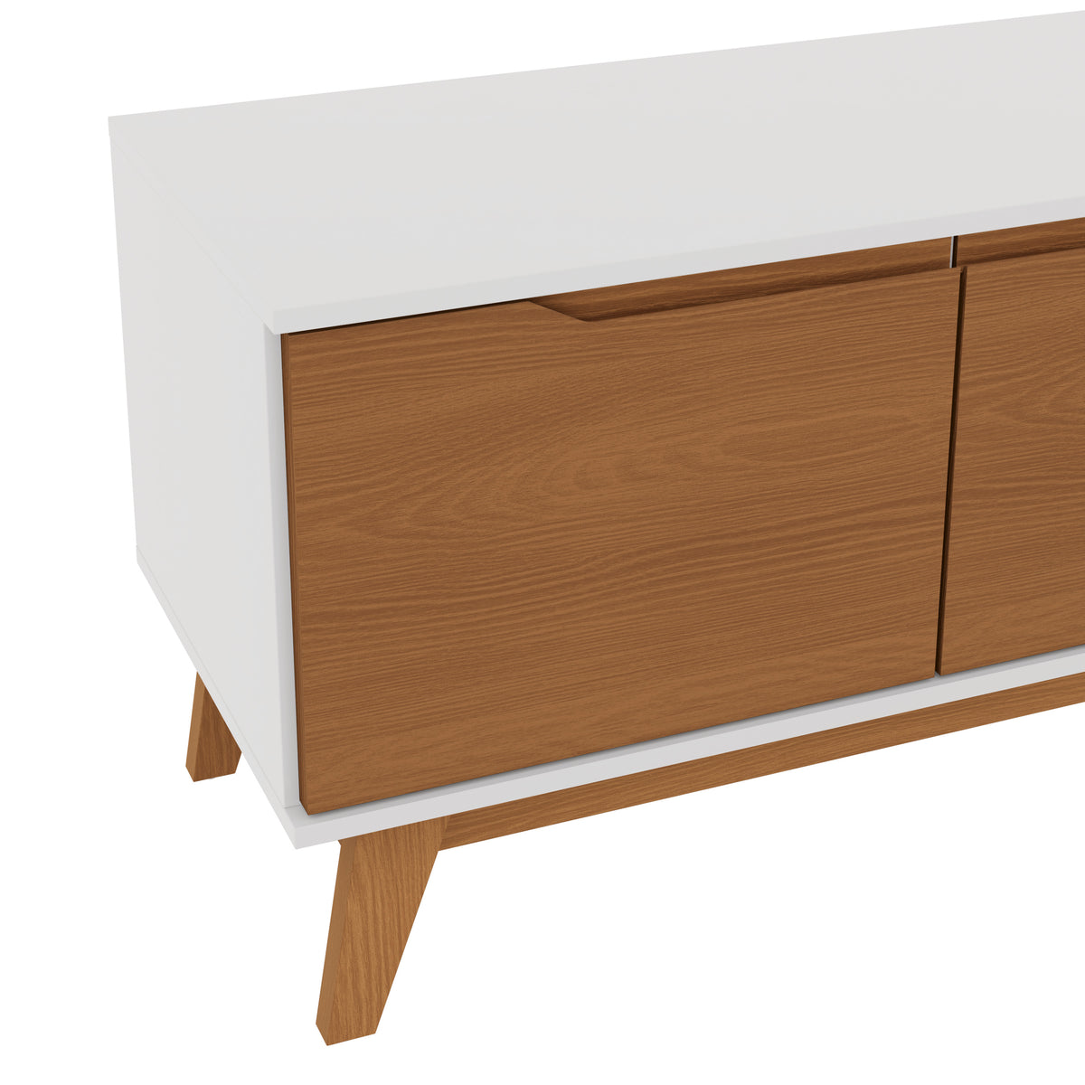 Mueble TV 55" Kappesberg 136cm con 3 Puertas Blanco/Canela
