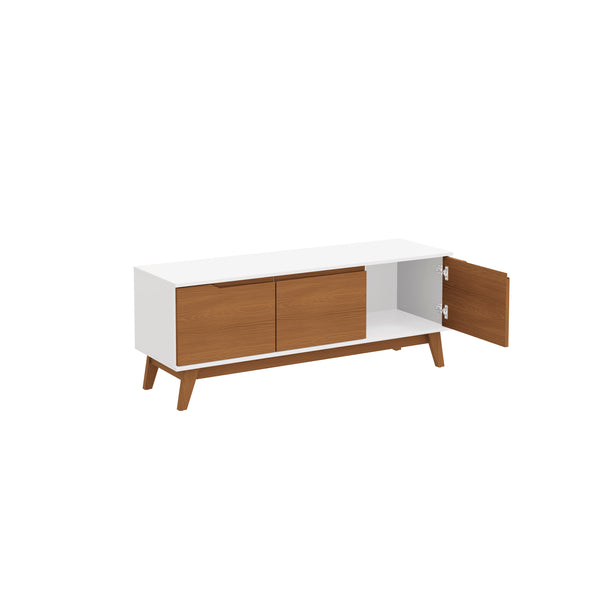 Mueble TV 55" Kappesberg 136cm con 3 Puertas Blanco/Canela