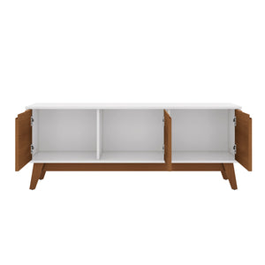 Mueble TV 55" Kappesberg 136cm con 3 Puertas Blanco/Canela
