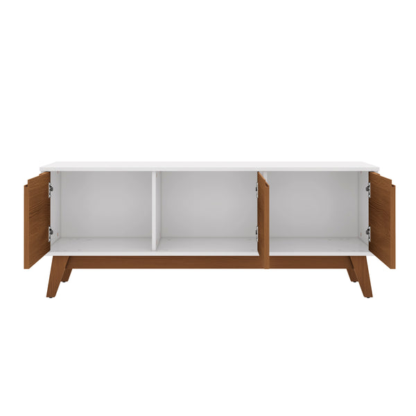 Mueble TV 55" Kappesberg 136cm con 3 Puertas Blanco/Canela