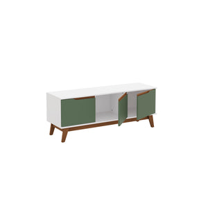 Mueble TV 55" Kappesberg 136cm con 3 Puertas Blanco/Verde