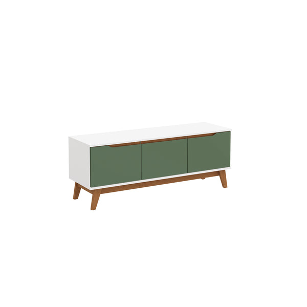 Mueble TV 55" Kappesberg 136cm con 3 Puertas Blanco/Verde