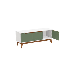 Mueble TV 55" Kappesberg 136cm con 3 Puertas Blanco/Verde