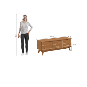 Mueble TV 55" Kappesberg 136cm con 3 Puertas Canela