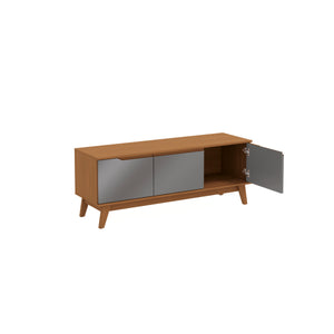 Mueble TV 55" Kappesberg 136cm con 3 Puertas Canela/Gris