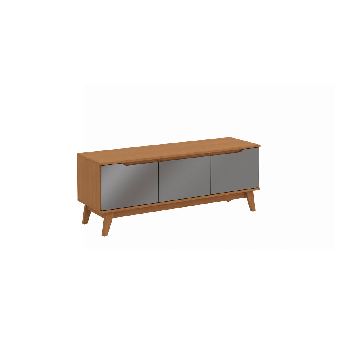 Mueble TV 55" Kappesberg 136cm con 3 Puertas Canela/Gris