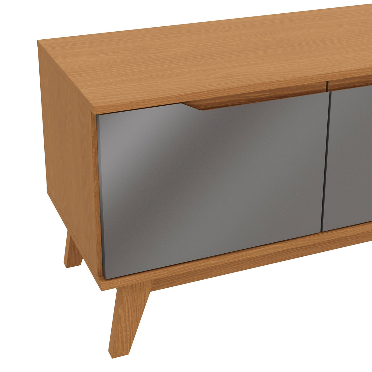 Mueble TV 55" Kappesberg 136cm con 3 Puertas Canela/Gris