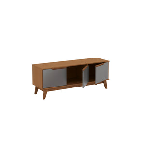 Mueble TV 55" Kappesberg 136cm con 3 Puertas Canela/Gris