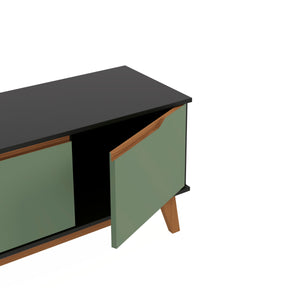 Mueble TV 55" Kappesberg 136cm con 3 Puertas Negro/Verde