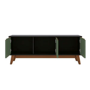 Mueble TV 55" Kappesberg 136cm con 3 Puertas Negro/Verde