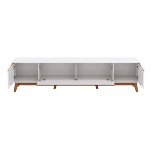 Mueble TV 85" Kappesberg 218cm con 3 Puertas Blanco