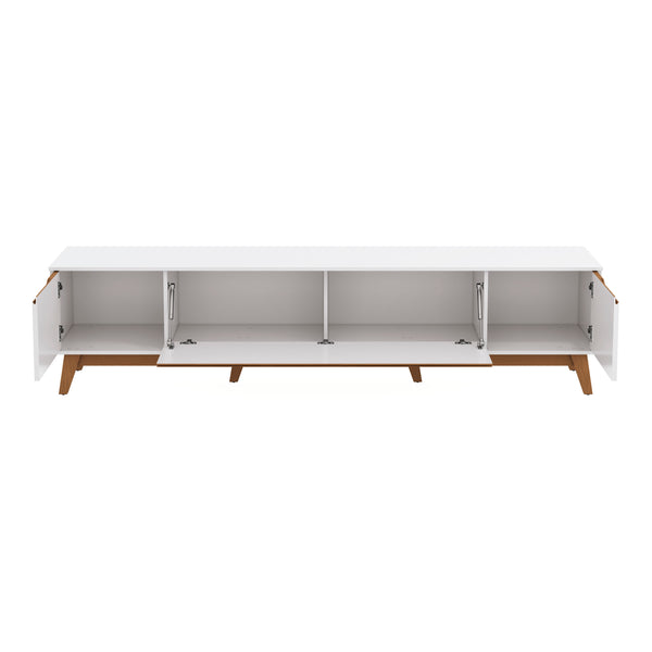 Mueble TV 85" Kappesberg 218cm con 3 Puertas Blanco