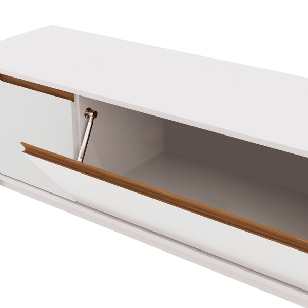 Mueble TV 85" Kappesberg 218cm con 3 Puertas Blanco