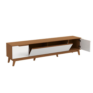 Mueble TV 85" Kappesberg 218cm con 3 Puertas Canela/Blanco
