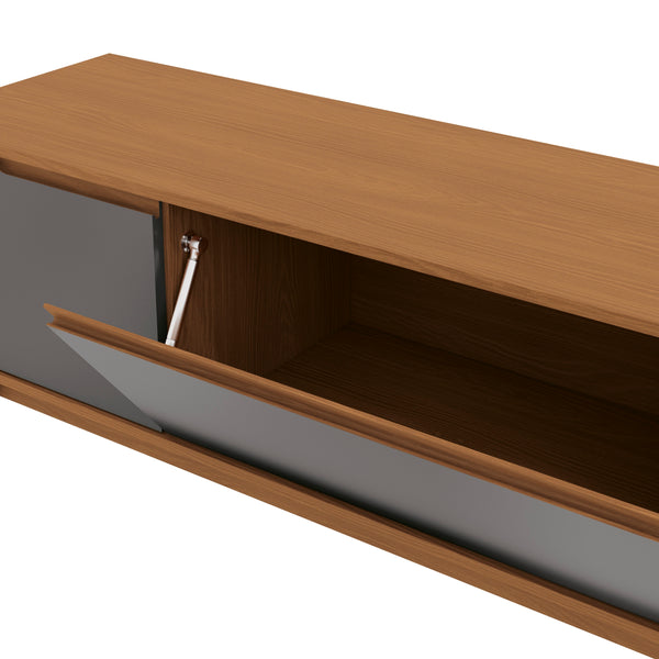 Mueble TV 85" Kappesberg 218cm con 3 Puertas Canela/Gris