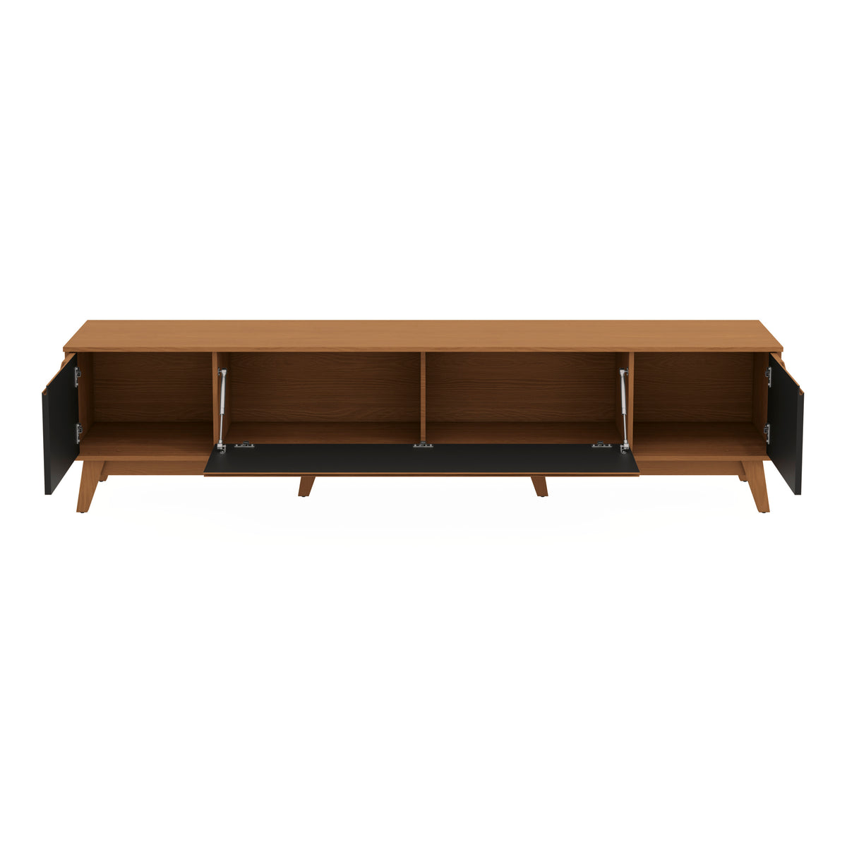 Mueble TV 85" Kappesberg 218cm con 3 Puertas Canela/Negro