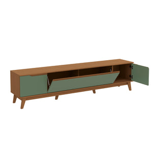 Mueble TV 85" Kappesberg 218cm con 3 Puertas Canela/Verde