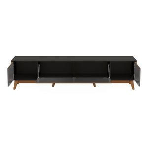 Mueble TV 85" Kappesberg 218cm con 3 Puertas Negro/Gris