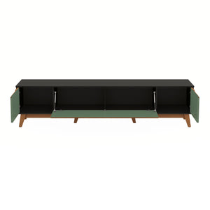 Mueble TV 85" Kappesberg 218cm con 3 Puertas Negro/Verde