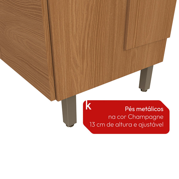 Cocina Integral Kappesberg Luna 192.5cm Canela Sin Tarja